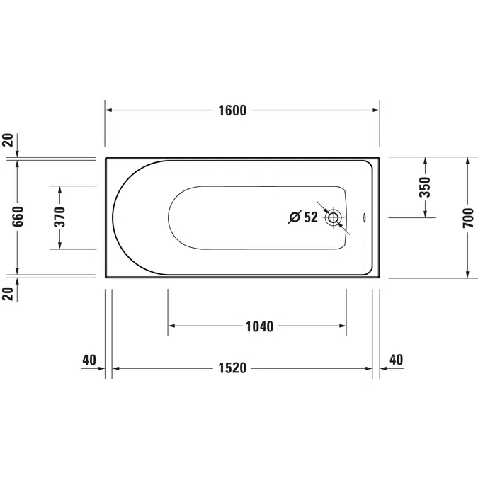 700472 D-Neo Bathtub