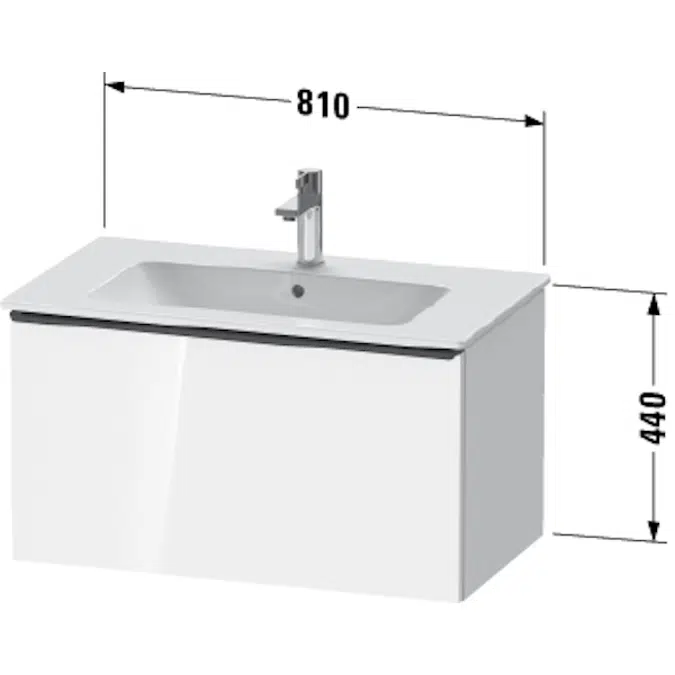 DE4262 D-Neo Vanity unit wall-mounted