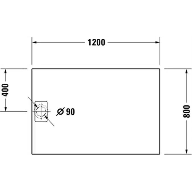 Duravit Stonetto Plato de ducha, Rectangular - 720148