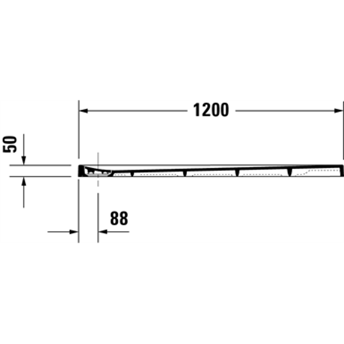 Stonetto rectangular shower tray 720148