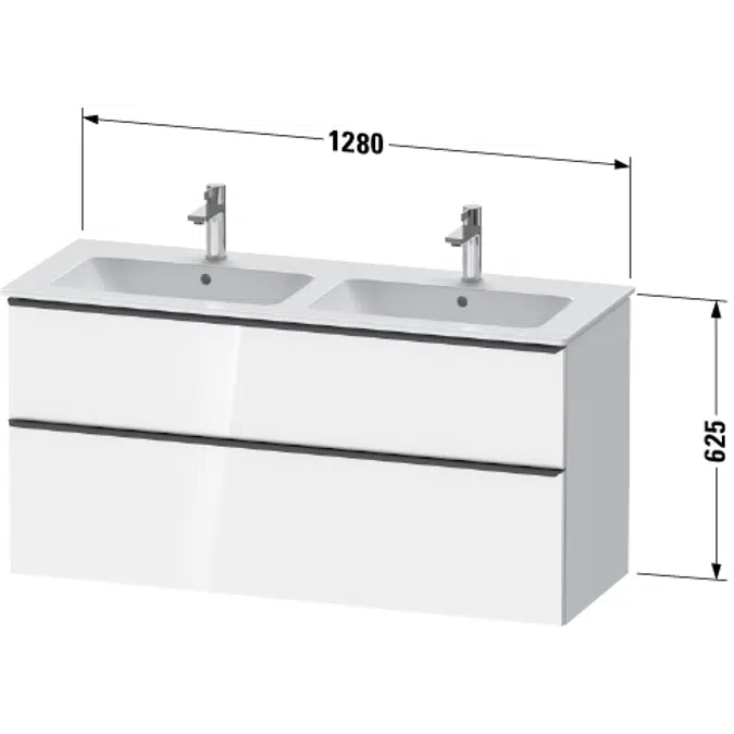 DE4365 D-Neo Vanity unit wall-mounted