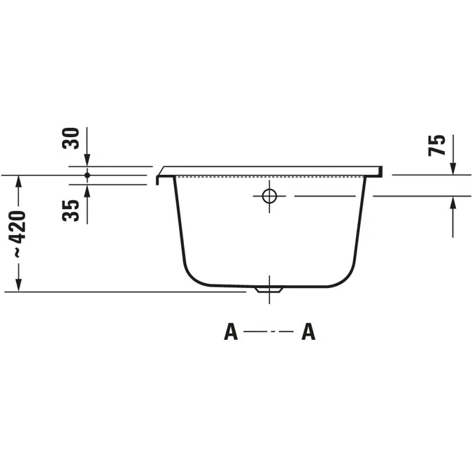 D-Code Bathtub White 1525x813 mm - 700406