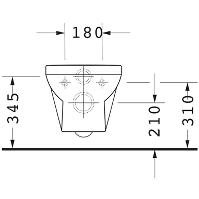 Duravit No.1 Inodoro suspendido Blanco Brillante 540 mm - 256209