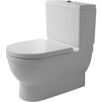 imagen para Starck 3 Inodoro de pie para tanque bajo Big Toilet Blanco brillante - 210409
