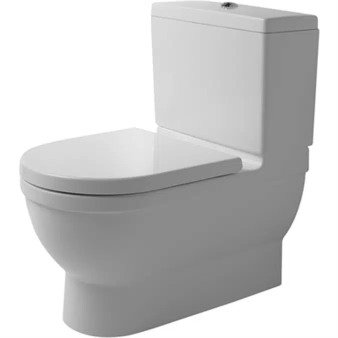 Starck 3 Inodoro de pie para tanque bajo Big Toilet Blanco brillante - 210409