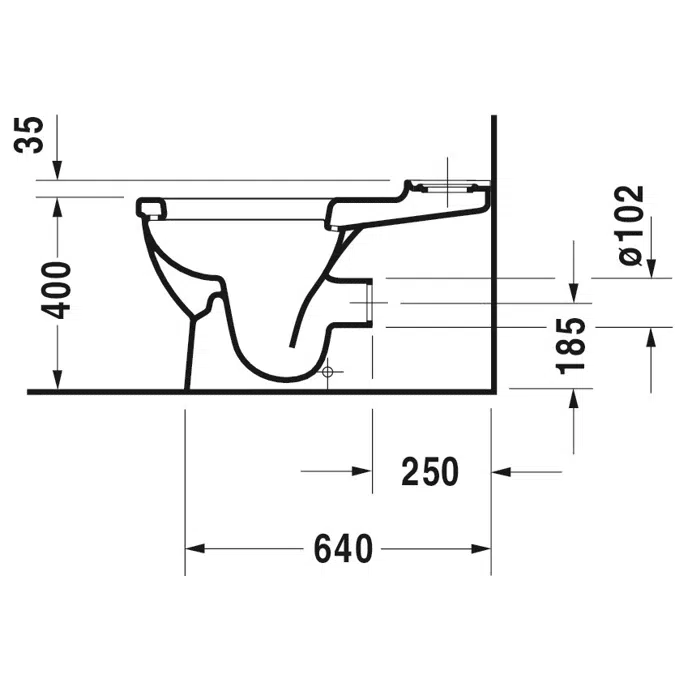 210409 Starck 3 Floorstanding toilet for combination