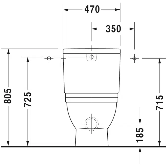 Starck 3 Stand WC für Kombination Big Toilet 210409