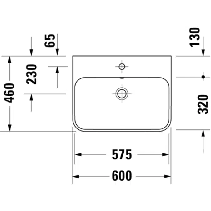 Happy D.2 Plus Above-Counter Bathroom Sink 236060