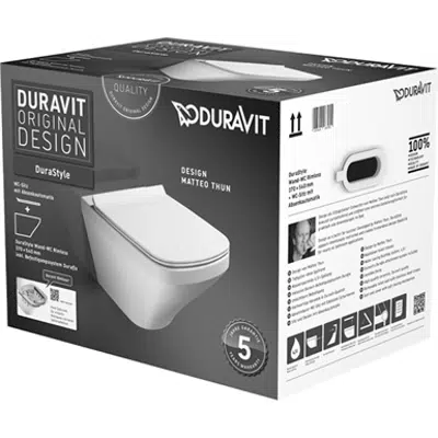 Image for DuraStyle Toilet wall mounted Duravit Rimless set 455109