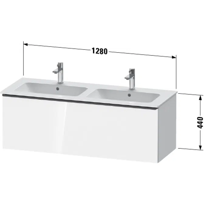 DE4265 D-Neo Vanity unit wall-mounted