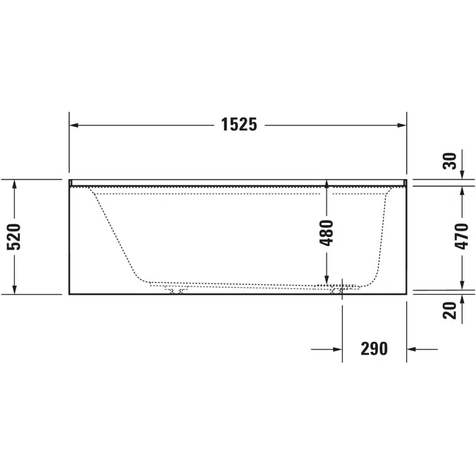 Architec Bañera Blanco 1525x762 mm - 700355