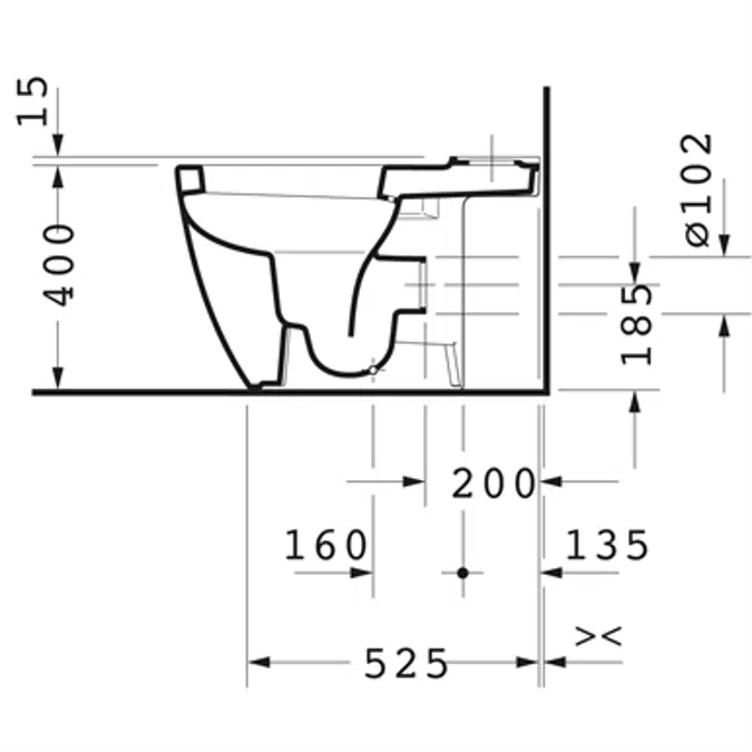 ME by Starck Toilet close-coupled 217209