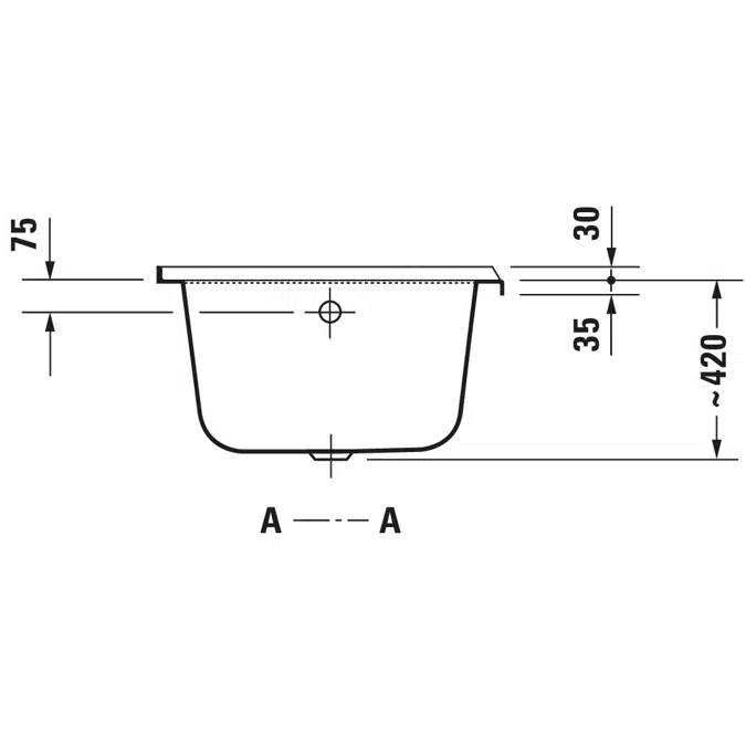 D-Code Bathtub White 1525x813 mm - 700405