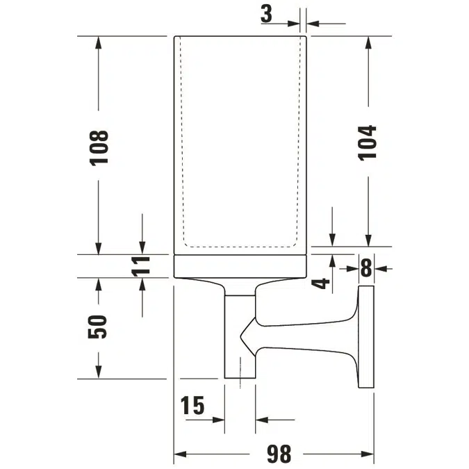 Starck T Toothbrush cup 65x98x173 mm - 009931