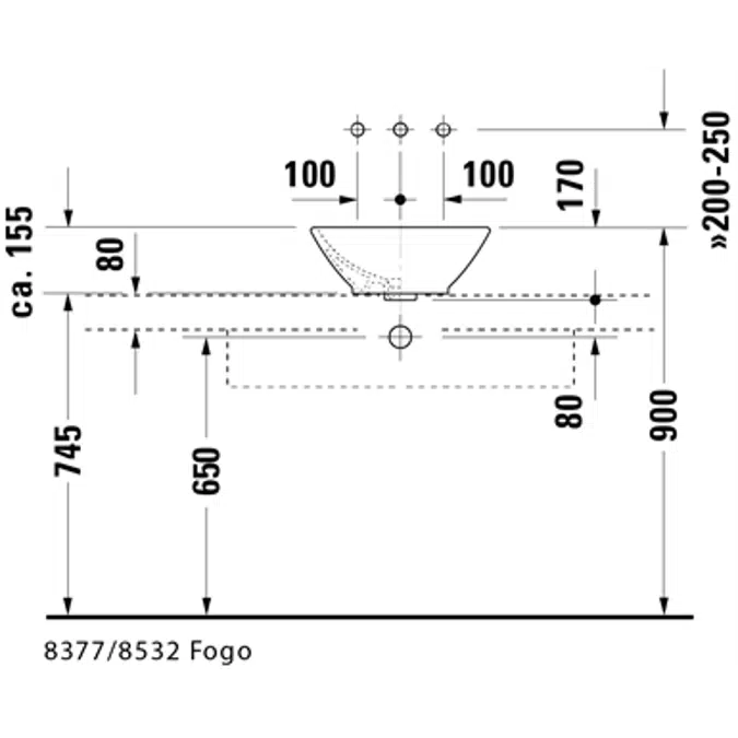 Duravit Bacino Aufsatzbecken 032542