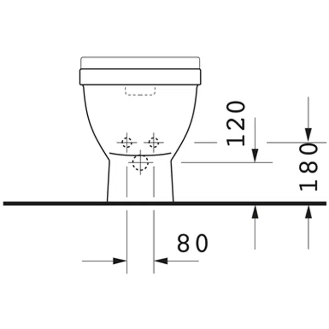 Starck 3 Bidet floor standing for Undershower 224560