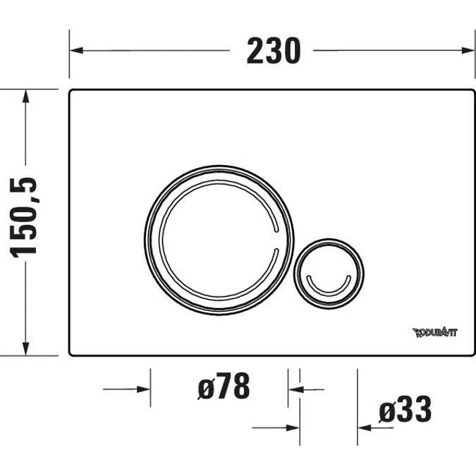 Duravit DuraSystem Pulsador manual para inodoro Beta 120 - WD5010