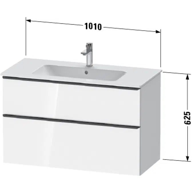 DE4363 D-Neo Vanity unit wall-mounted