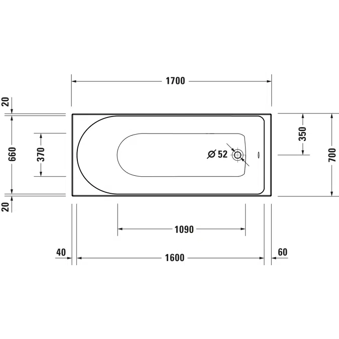 700478 D-Neo Bathtub