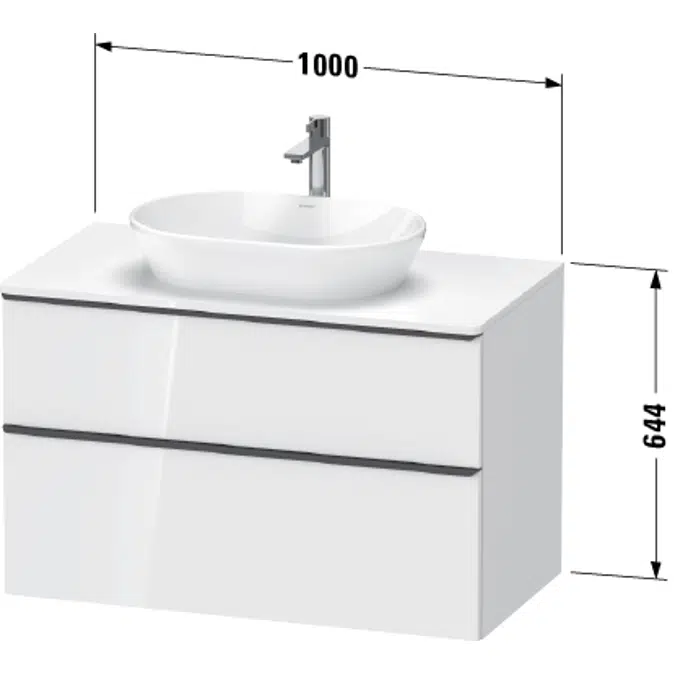 DE4968 D-Neo Vanity unit wall-mounted