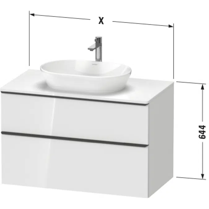 DE4968 D-Neo Vanity unit wall-mounted