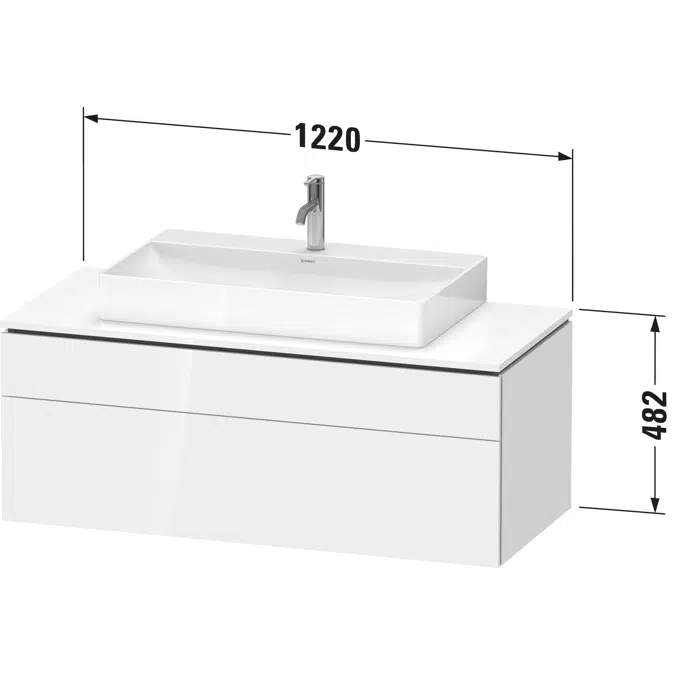 L-Cube Console vanity unit wall-mounted - LC4882