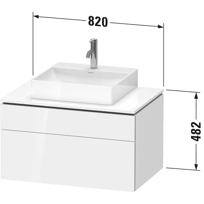 L-Cube Console vanity unit wall-mounted - LC4880