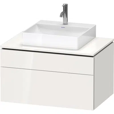 Image pour Duravit L-Cube Meuble sous lavabo suspendu pour plan de toilette, Gris béton mat, Rectangulaire, Nombre découpes: 1, Nombre casiers coulissants: 1, Technologie Tip-On – LC4880007070000