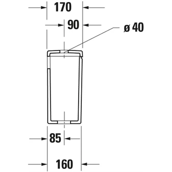 Duravit No.1 Cistern White  390x170x355 mm - 094110