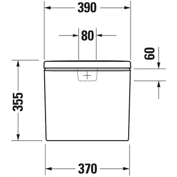 Duravit No.1 Cistern White  390x170x355 mm - 094110