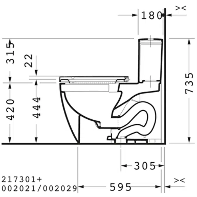 ME by Starck One-piece toilet Duravit Rimless¨ 217301