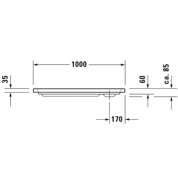 D-Code Shower tray White 1000x800 mm - 720106