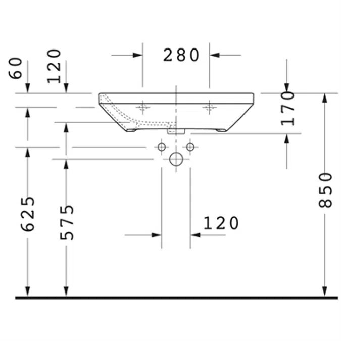 Duravit DuraStyle Lavabo Med - 232465