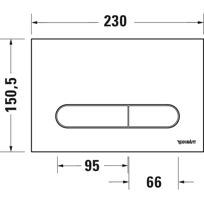 DuraSystem Betätigungsplatte mechanisch für WC WD5009