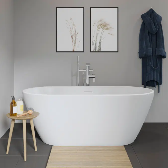 D-Neo Bathtub White Matt 1600x750 mm - 700477