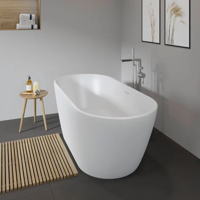 D-Neo Bathtub White Matt 1600x750 mm - 700477