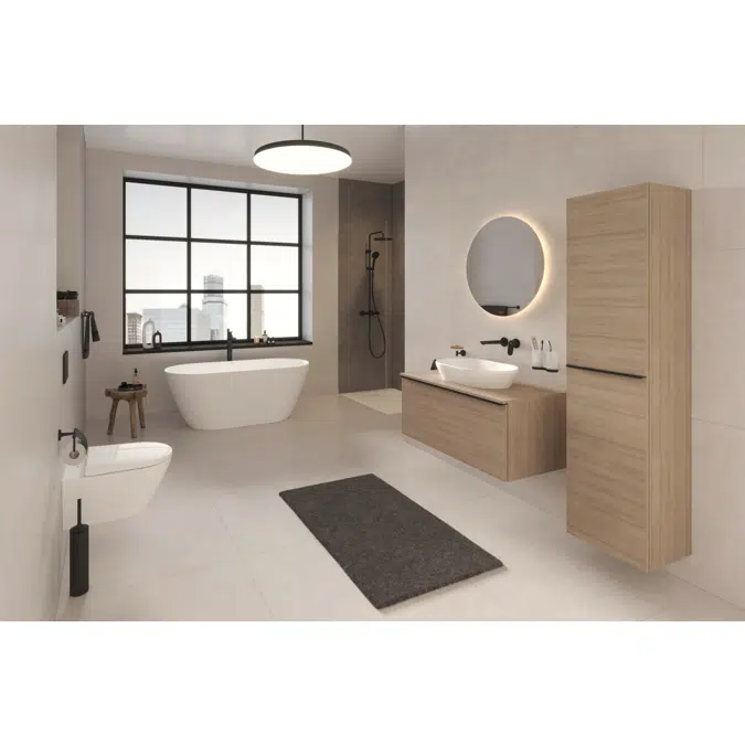 D-Neo Bathtub White Matt 1600x750 mm - 700477