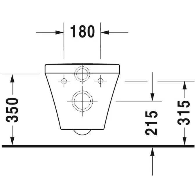 DuraStyle Wall-mounted toilet, 540 mm - 253809