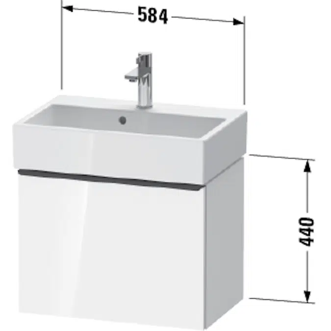 BIM object - Compound Units - DE4229 D-Neo Vanity unit wall-mounted ...