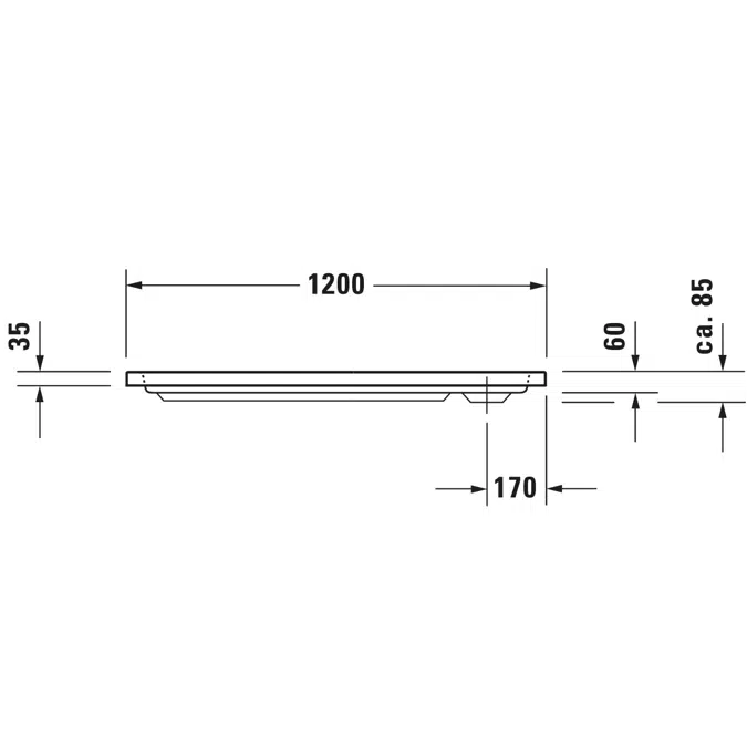 D-Code Shower tray White 1200x700 mm - 720094