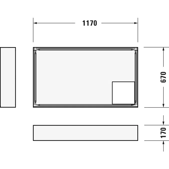 D-Code Shower tray White 1200x700 mm - 720094