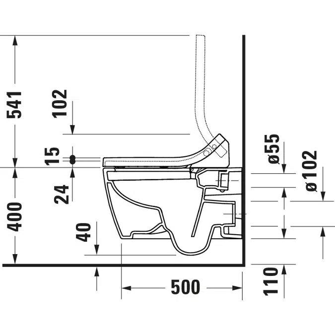 Duravit SensoWash Classic Abattant douche, , Blanc,  - 613000012000300