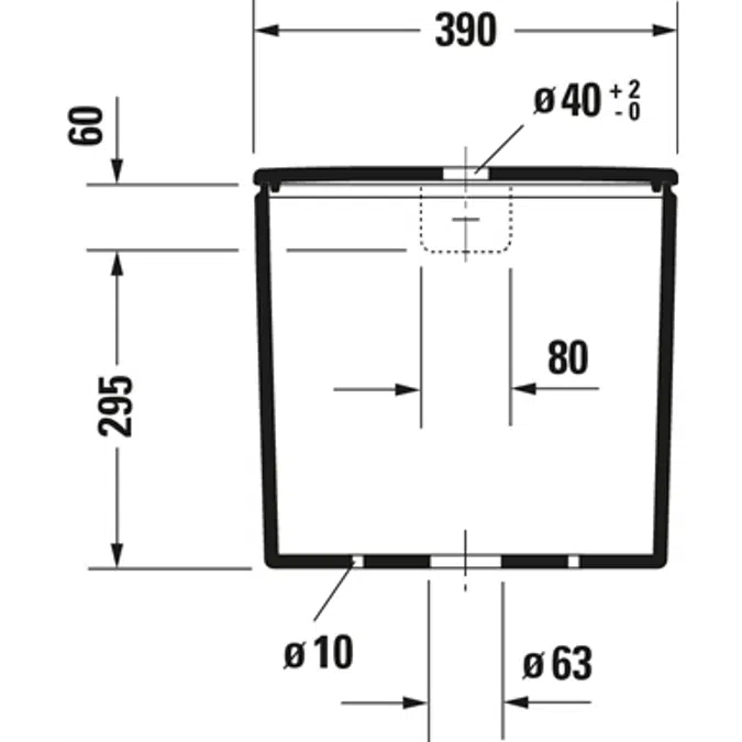 DuraStyle Cistern White 390x170x370 mm - 093510
