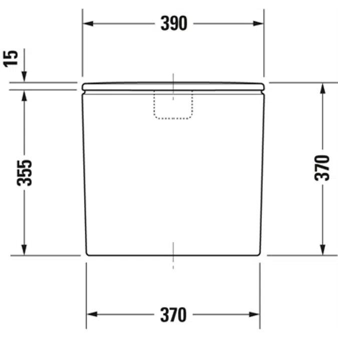 DuraStyle Cistern White 390x170x370 mm - 093510