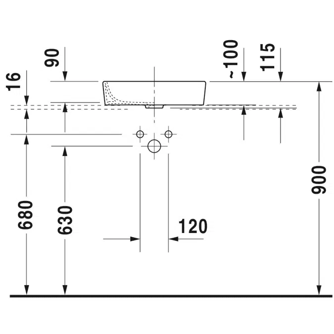 Duravit Starck 2 Lavabo sobre encimera - 232144