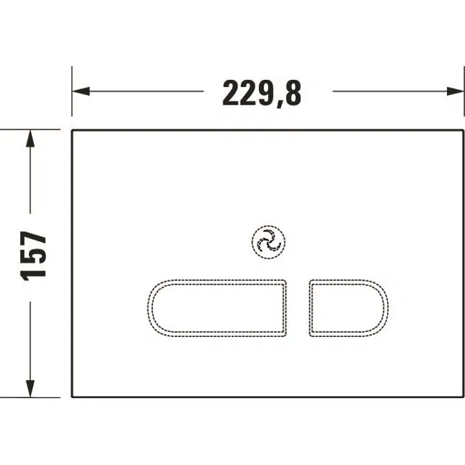 DuraSystem Electronic flush plate for WC  230x10x157 mm - WD5003