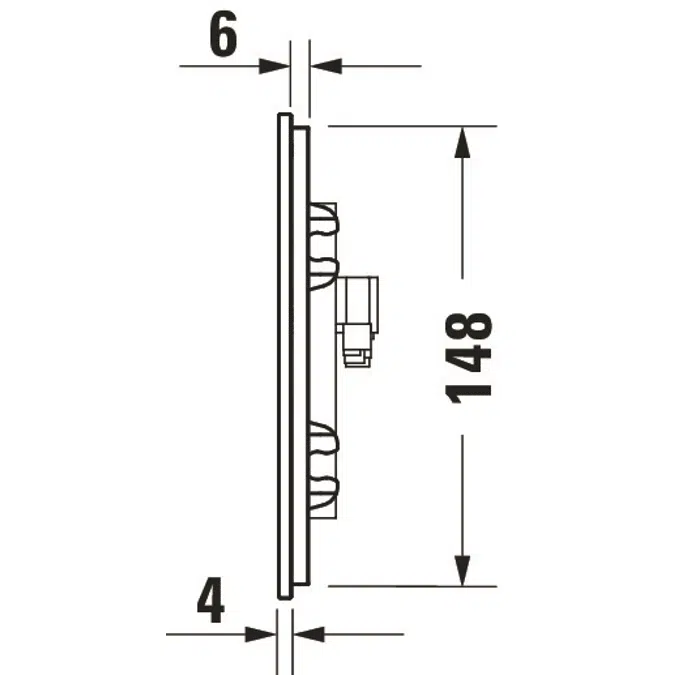 DuraSystem Electronic flush plate for WC  230x10x157 mm - WD5003