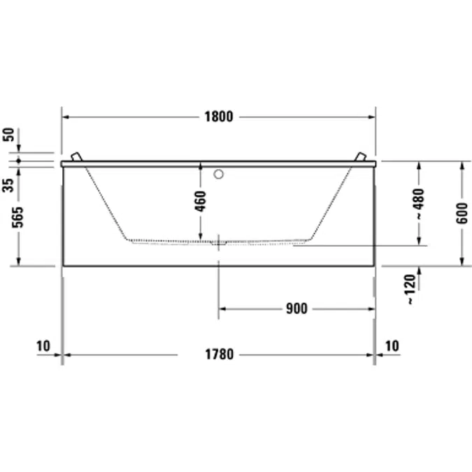 Duravit Starck Bañera, Rectangular - 700349