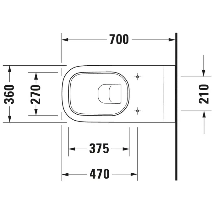 D-Code Wall-mounted toilet Vital White High Gloss 700 mm - 222809
