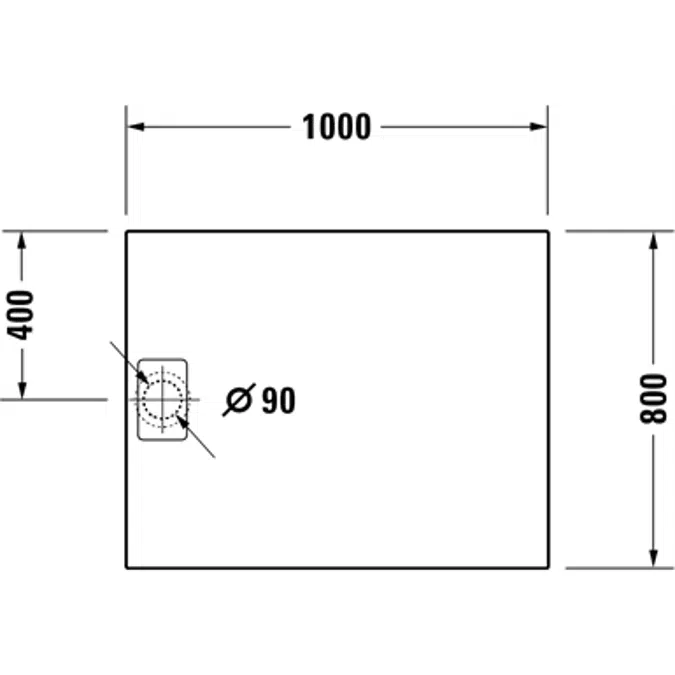 Duravit Stonetto Plato de ducha, Rectangular - 720147